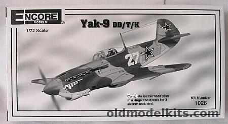 Encore 1/72 Yak-9 DD/T/K, 1028 plastic model kit